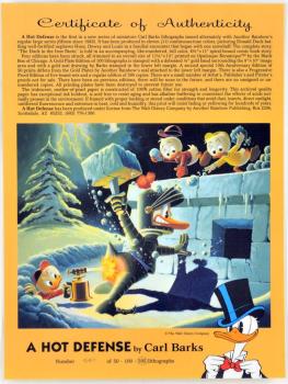 Preview: Carl Barks - Lithographie  - A Hot Defense  - signiert - Another Rainbow