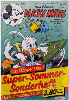Micky Maus Heft 32 / 1986 - Doppelpack, Super Sommer Sonderheft - Neu & OVP