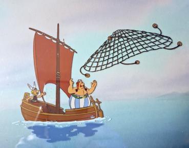 Preview: Asterix in America - Original Production Cel Zeichentrickfolie & Backround