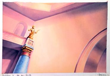 Preview: Asterix in America, Original Production Cel Zeichentrickfolie & Backround