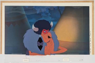 Asterix in America, Original Production Cel Zeichentrickfolie & Backround!