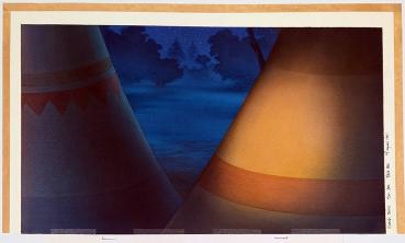 Preview: Asterix in America, Original Production Cel Zeichentrickfolie & Backround!