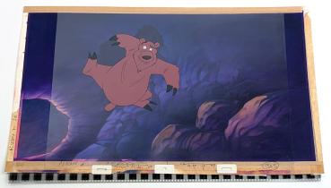 Asterix in America / Original Production Cel Zeichentrickfolie mit Hintergrund!!