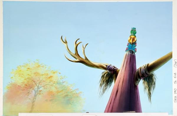 Asterix in America Original Production Cel Zeichentrickfolie & Backround