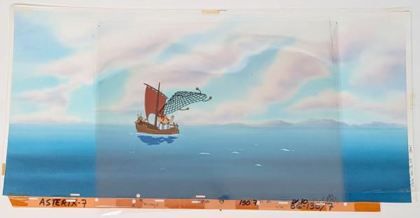 Asterix in America - Original Production Cel Zeichentrickfolie & Backround