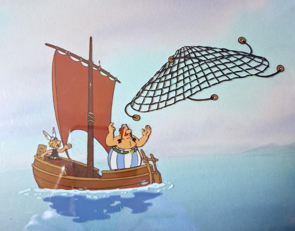 Asterix in America - Original Production Cel Zeichentrickfolie & Backround