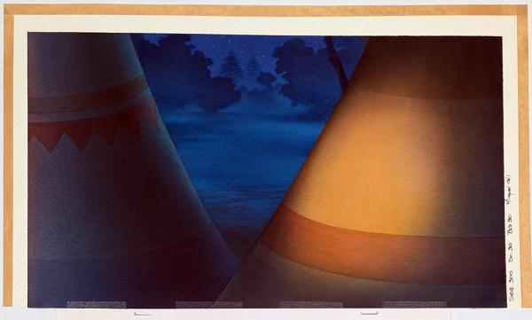 Asterix in America, Original Production Cel Zeichentrickfolie & Backround!