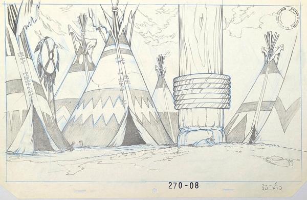 Asterix in America - Original Production Cel Zeichentrickfolie + Vorzeichnung