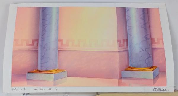 Asterix in America Original Production Cel Zeichentrickfolie + Backround