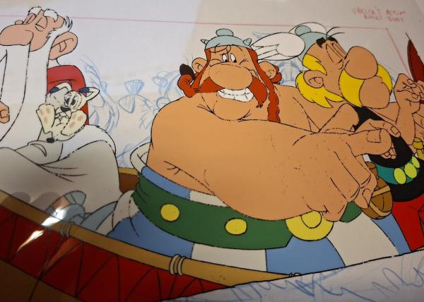 Asterix in America - Original Production Cel Zeichentrickfolie & Vorzeichnung