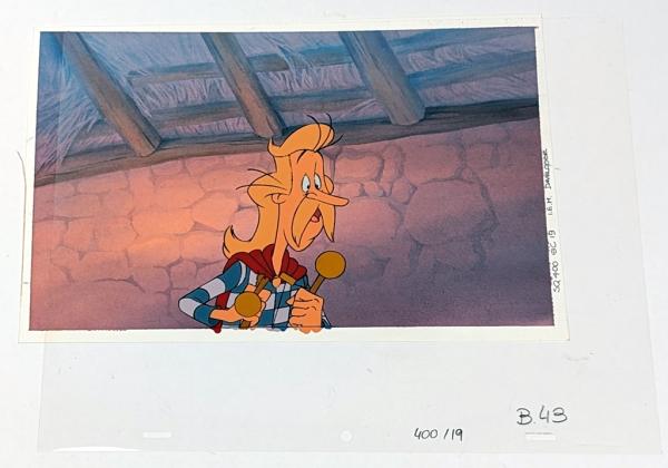 Asterix in America! Original Production Cel / Zeichentrickfolie + Backround