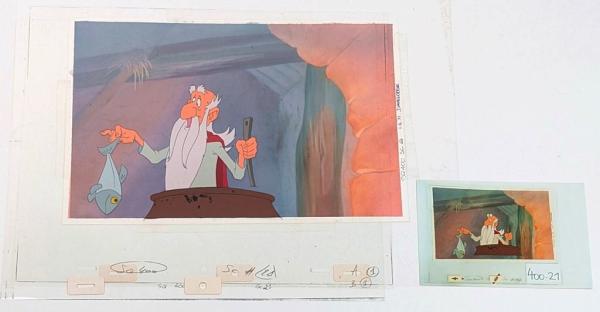 Asterix in America / Original Production Cel Zeichentrickfolie mit Hintergrund