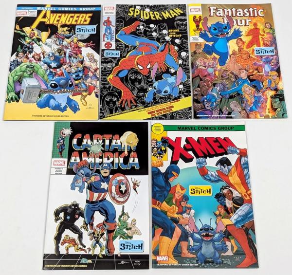 5x Disney Stich Variant, 1-5 von Panini