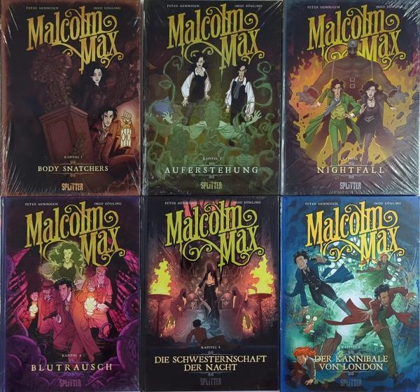 Malcolm Max Band 1-6 komplett, alle Bände noch in OVP - Splitter Verlag