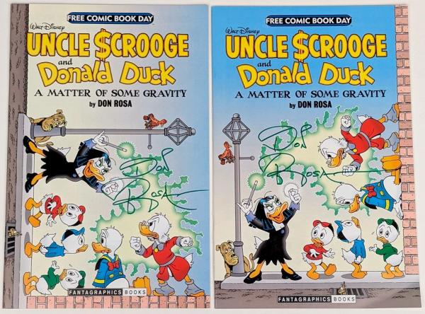 Free Comic Book Day 2014 Uncle $crooge & Donald Cover A&B each signed by Don Rosa