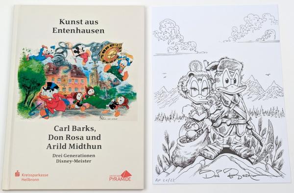 Ausstellungskatalog Kunst aus Entenhausen HCsign. Don Rosa, Midthun & sign. lim. Druck