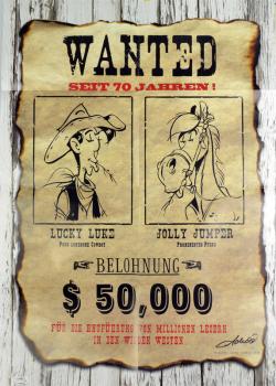 Lucky Luke Poster 60x80cm, handsigniert v. Achdé