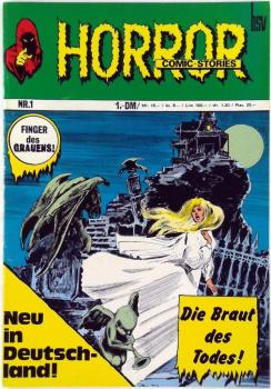HORROR Comic Stories Nr. 1 -  Zustand : 1- / sehr gut- , BSV Verlag 1972