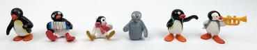 Bullyland 1990: Pingu der Pinguin und Robbie die Robbe - 6 Figuren Konvolut