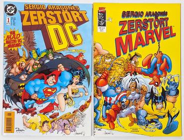 Sergio Aragones zerstört Marvel / zerstört DC - sehr gut , Z: 1 Marvel / Panini