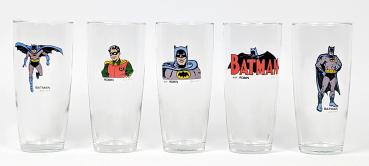 5x Vintage Batman & Robin Gläser - DC Comics 1967 - von N.P.P.