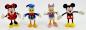 Preview: 4 Disney Biege-Figuren - Donald, Daisy, Micky, Mini - Applaus