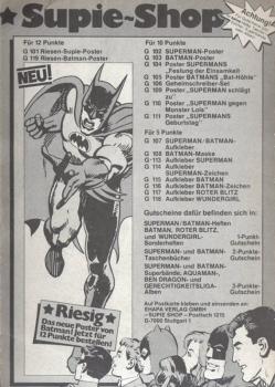 BATMAN RIESEN POSTER original 1970er / 70's Supie-Shop Ehapa Verlag SUPER SELTEN