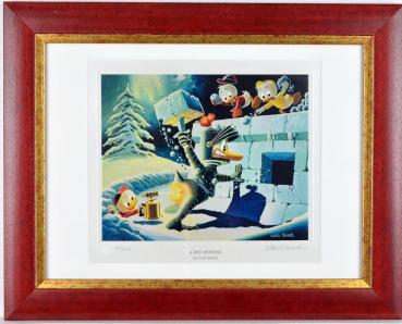 Carl Barks - Lithographie  - A Hot Defense  - signiert - Another Rainbow