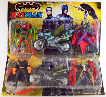 BATMAN - Demon Batman Demon Robin with motobikes - 2 action figures sets