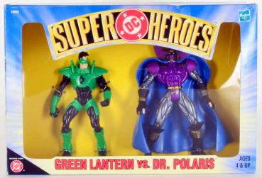 GREEN LATERN vs. DR.POLARIS - DC SUPERHEROES action figure set of 2 HASBRO 1999
