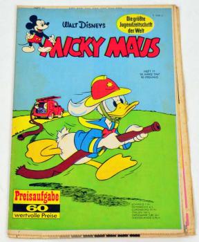 RARITÄT Micky Maus Heft 11 1967 - Verlagsseitig noch UNGESCHNITTEN  Ehapa Verlag