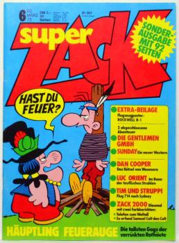 ZACK - Heft 6 / 1975 - Z: 1 mit Tim und Struppi / Koralle Verlag