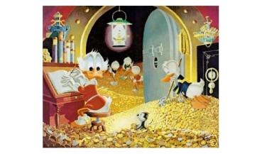 Carl Barks Litho Besucher aus dem Untergrund SIGNIERT