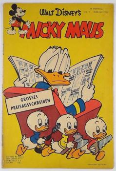 Micky Maus Heft 2 von 1955 - Original, kein Nachdruck - Ehapa