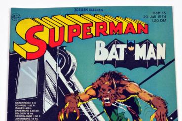 Preview: Superman Jahrgang 1974 fast komplett 1-26 - gut bis sehr gut - EHAPA VERLAG
