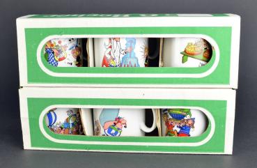Preview: Vintage Asterix und Obelix OVP Tassen-Set - 6 Tassen von 1980 - Kroener Bavaria