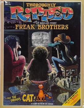 Thoroughly ripped Freak Brothers and Fat Freddy's cat & Spiel - Rip Off Press