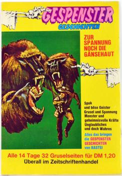 Gespenster-Geschichten Heft 1, Z:2 Bastei Verlag 1974