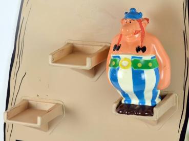 Obelix Spardosen Display Werbung Deutsche Bank 1970er Jahre - ULTRA SELTEN