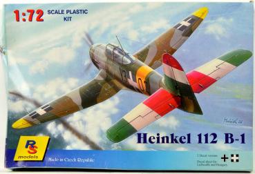 HEINKEL 112 B1 1/72 model kit RS Models 9208