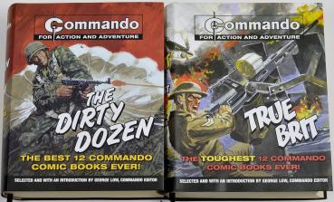 2x Commando for Action and Adventure, TRUE BRIT & THE DIRTY DOZEN, Carlton Books