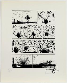 FRANQUIN - schwarze Gedanken, sign.& limit. Druck, Edition Kunst der Comics