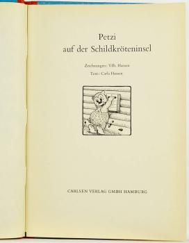 Petzi auf der Schildkröteninsel - Carlsen Verlag 1950er Jahre