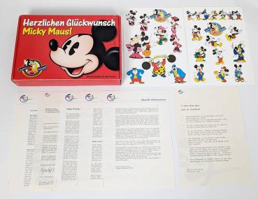 Pressemappe Micky Maus 1998 zum 70. Geburtstag - mit reichlich Beilagen - Ehapa