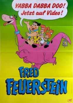 Fred Feuerstein Poster 1980er - Werbeposter NEUWERTIG, Hanna-Barbera Productions