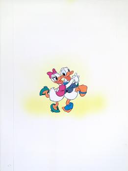 Disney-Originalzeichnung: Eine Ente wie du und ich 1984 Donald & Daisy tanzen