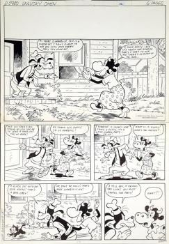 Disney-Original Seite aus Goofy - Unlucky Omen - story code D 5980