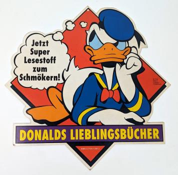 Deckenhänder Donalds Lieblingsbücher - 36 cm x 36 cm, 1990er Jahre