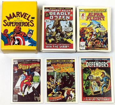 1984 Marvel Superheroes First Issue Cover Trading Card Set - komplett