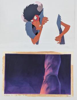 Preview: Asterix in America - Original Production Cel Zeichentrickfolie & Backround!!